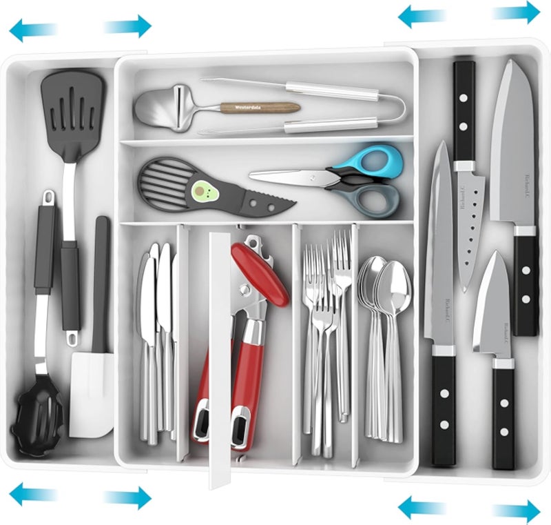 Simple Houseware Expandable Kitchen Drawer Flatware Organizer